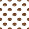 Japanese Traditional Dessert Dorayaki seamless pattern on white