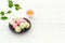 Japanese traditional dessert - three colored dumplings cakes