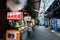 Japanese traditional food stall street in Enoshima, Japan