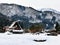 Japanese traditional houses in snow, Shirakawa-go