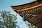 Japanese traditional roof at Yoshino mountain Kinpusen-ji temple in Nara, Japan