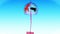 Japanese traditional summer landscape with wind chime. Colorful wind bell. Loop animation.