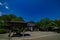 A Japanese traditional temple JINDAIJI at the old fashioned street in Tokyo wide shot