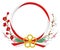 Japanese Traditional Wreath-Plum blossom, Red and White