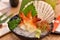 Japanese traditionally food, Delicious fresh sashimi seafood.