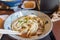 Japanese udon noodles with meat