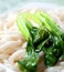 Japanese udon with steamed baby bokchoi