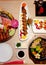 Japanese Unagi Maki roll, Sashimi, Beef Teppanyaki, Salmon maki