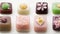 Japanese wagashi confections come in a variety of shapes and colors.