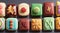 Japanese wagashi confections come in a variety of shapes and colors.