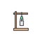 Japanese wind bell filled outline icon