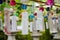 Japanese wind chimes at Matsunoo Taisha Shrine. Japanese Garden Wind bells. Kyoto, Japan