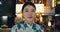 Japanese woman, kimono or culture in portrait at night, city or fashion on heritage celebration. Young person, face or