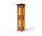 Japanese wooden lamp. 3D image