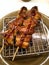 Japanese yakitori`s Negima grilled chicken