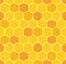 Japanese Yellow Honeycomb Vector Seamless Pattern