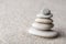 Japanese zen garden meditation stone for concentration and relaxation sand and rock for harmony and balance in pure simplicity