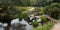 Japanese zig-zag bridge in Korakuan Garden