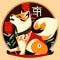 Japanese zodiac sign Shiba Inu. Horoscope symbol. generative AI