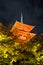 Japnese temple Kiyomizu at night, Kyoto