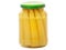 Jar of canned baby corn