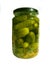 Jar of canned cucumbers