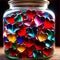 Jar full of hearts, showing collection of love and romance