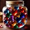 Jar full of hearts, showing collection of love and romance