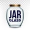 Jar Glass Closed By Golden Cap For Jam Vector