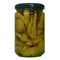 jar of green peppers vegetables food isolated over white