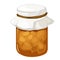 Jar of homemade jam or marmalade. Vector dessert