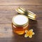 Jar of honey, blank empty generic product packaging mockup