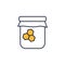 jar of honey outline icon. Element of colored spa icon for mobile concept and web apps. Thin line jar of honey outline icon can be