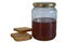 Jar of honey with rusks
