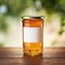Jar of marmalade, orange jam preserve spread, empty blank generic product packaging mockup