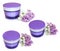 jar natural cream sprig fresh bloom white and purple lilac perspective, fresh delicate flowers and petals for cosmetic set