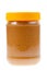 Jar of peanut butter isolated