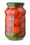 Jar of pickled tomatoes