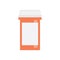 Jar of pills vector eps10nPill bottle icon on white background. Pill bottle for capsules. Medical container flat style.