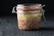 Jar of preserved foie gras