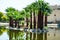 Jardin Jnan Sbil, Royal Park in Fes with its lake and towering palms, Fez, Morocco