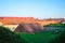 Jaromer, Czech Republic - October 17, 2022: Josefov Fortress, cemetary and underground. Defocused