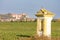 Jaroslavice Palace with village chapel, Czech Republic