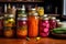 jars of homemade pickles, beets, and carrots