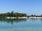 Jarun - small lake or Jarun small lake and the Island of rowers during the summer, Zagreb - Croatia /Jarun - malo jezero