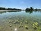 Jarun - small lake or Jarunsko small lake during the summer, Zagreb - Croatia / Jarun - malo jezero ili Jarunsko malo jezero