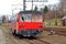 Jaslo, Poland - march 30, 2018: Train on a railway station. Transport system. Freight and passenger transportation. A work on a ra