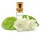 Jasmine flower with essence bottle