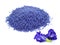 Jasmine rice coated with butterfly pea.