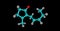 Jasmone molecular structure isolated on black